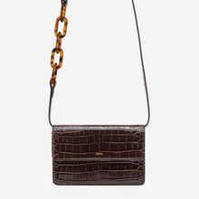 Load image into Gallery viewer, Julia Acrylic Chain Crossbody Bag - Nutella Croc