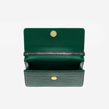 Load image into Gallery viewer, Julia Acrylic Chain Crossbody Bag - Dark Green Croc