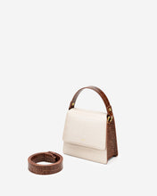 Load image into Gallery viewer, The Fae Acrylic Chain Top Handle Bag - Beige & Brown Croc