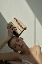 Load image into Gallery viewer, The Fae Acrylic Chain Top Handle Bag - Beige &amp; Brown Croc
