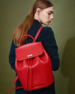 The Drawstring Backpack - Red