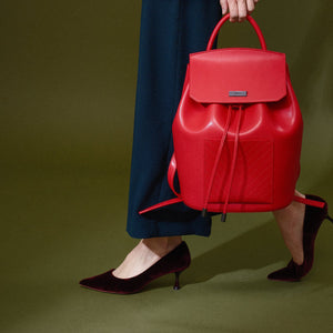 The Drawstring Backpack - Red