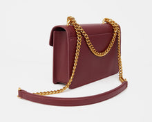 Load image into Gallery viewer, The Envelope Chain Crossbody - Wine Red
