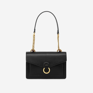 The Envelope Chain Crossbody - Black