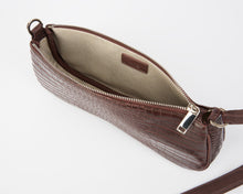 Load image into Gallery viewer, Eva Shoulder Bag - Brown Croc
