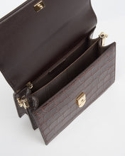 Load image into Gallery viewer, Mini Flap Bag - Brown Croc
