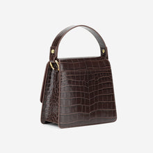 Load image into Gallery viewer, The Fae Top Handle Bag - Nutella Croc
