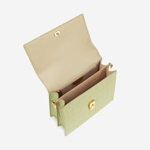 Mini Flap Bag - Sage Green Croc