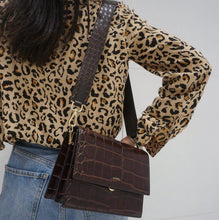 Load image into Gallery viewer, Mini Flap Bag - Brown Croc
