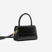 Load image into Gallery viewer, Stella Top Handle Bag - Black Croc
