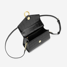 Load image into Gallery viewer, Stella Top Handle Bag - Black Croc
