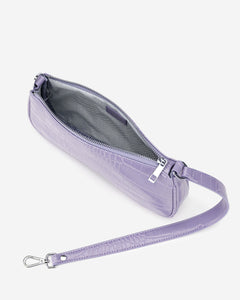 Eva Shoulder Bag - Purple Croc