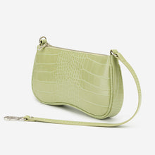 Load image into Gallery viewer, Eva Shoulder Bag - Sage Green Croc
