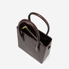 Load image into Gallery viewer, Nova Top Handle Bag - Brown Croc
