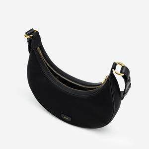 Carly Nylon Saddle Bag - Black