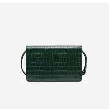Load image into Gallery viewer, Julia Acrylic Chain Crossbody Bag - Dark Green Croc
