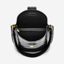 Load image into Gallery viewer, Josie Bucket Bag - Black Croc
