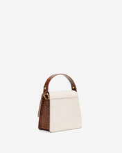 Load image into Gallery viewer, The Fae Acrylic Chain Top Handle Bag - Beige &amp; Brown Croc
