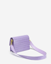 Load image into Gallery viewer, Mini Flap Bag - Purple Croc
