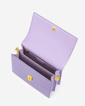 Load image into Gallery viewer, Mini Flap Bag - Purple Croc
