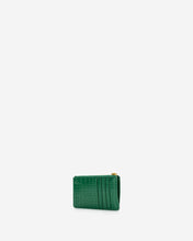 Load image into Gallery viewer, Quinn Zipped Card Holder - Green Croc
