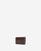 Load image into Gallery viewer, Quinn Zipped Card Holder - Brown Croc
