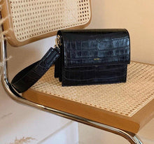 Load image into Gallery viewer, Mini Flap Bag - Black Croc
