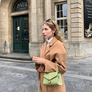 Stella Top Handle Bag - Sage Green Croc