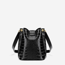 Load image into Gallery viewer, Josie Bucket Bag - Black Croc
