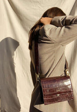 Load image into Gallery viewer, Mini Flap Bag - Brown Croc
