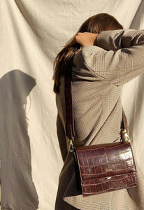 Mini Flap Bag - Brown Croc