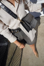 Load image into Gallery viewer, Mini Flap Bag - Black Croc
