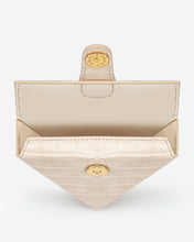 Load image into Gallery viewer, Triangle Mini Box - Light Beige Croc
