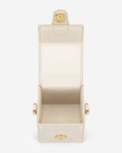 Load image into Gallery viewer, Square Mini Box - Ivory  Croc
