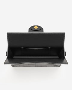 Grace Box Bag - Black Croc