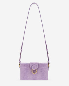 Grace Box Bag - Purple Lizard