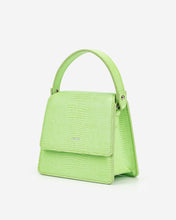Load image into Gallery viewer, Fae Mini Top Handle Bag - Lime Green Lizard
