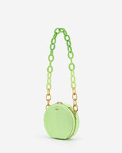 Load image into Gallery viewer, Luna Gradient Acrylic Chain Circle Shoulder Bag - Lime Green Lizard
