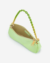 Load image into Gallery viewer, Eva Mini Gradient Chain Shoulder Bag - Lime Green Lizard
