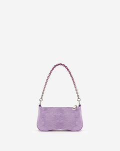 Eva Mini Gradient Chain Shoulder Bag - Purple Lizard