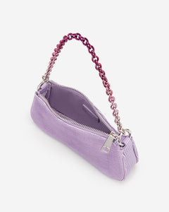 Eva Mini Gradient Chain Shoulder Bag - Purple Lizard
