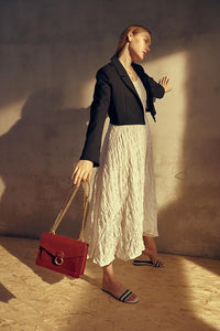 The Envelope Chain Crossbody - Wine Red