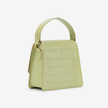 Load image into Gallery viewer, The Fae Top Handle Bag - Sage Green Croc
